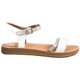 Cm Paris Comodi sandali in ecopelle bianca