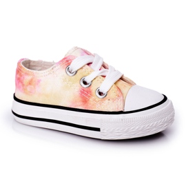 Sneakers Classiche Per Bambini Con Effetto Tie-Dye Simba 807-3A rosa giallo