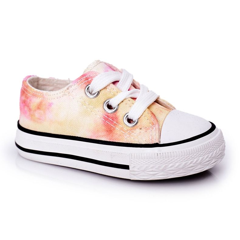 Sneakers Classiche Per Bambini Con Effetto Tie-Dye Simba 807-3A rosa giallo