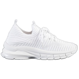 SHELOVET Sneakers bianche sulla piattaforma bianca