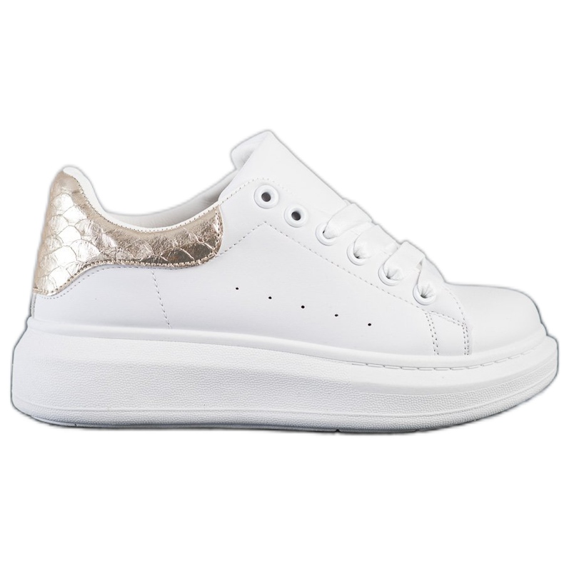 Weide Sneakers Con Inserto Dorato bianca