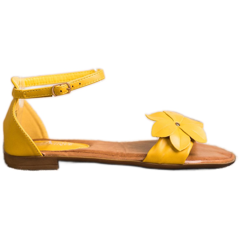 Diamantique Sandali Gialli Con Fiore giallo
