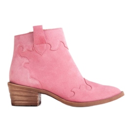 Marco Shoes Stivali rosa in camoscio naturale senza isolamento