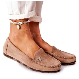 PS1 Mocassini Donna Scamosciati Marrone Chiaro Madelyn beige