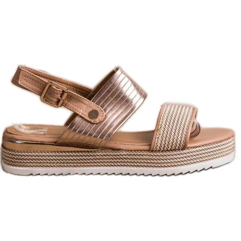 SHELOVET Sandali Sulla Piattaforma d'oro