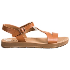 Cm Paris Sandali casual con ecopelle marrone