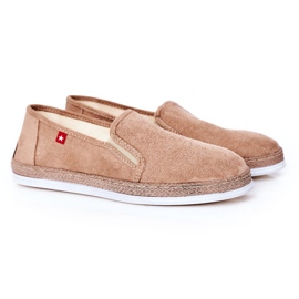 Espadrillas da uomo in camoscio Big Star HH176003 Beige