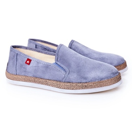 Espadrillas da uomo in pelle scamosciata Big Star HH176004 Blu