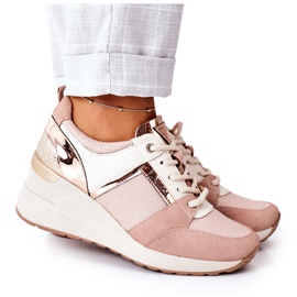 Sneakers con zeppa Vinceza 10606 Rosa