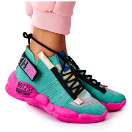 PS1 Scarpe Sportive da Donna Sneakers Verde Bubble Tea rosa