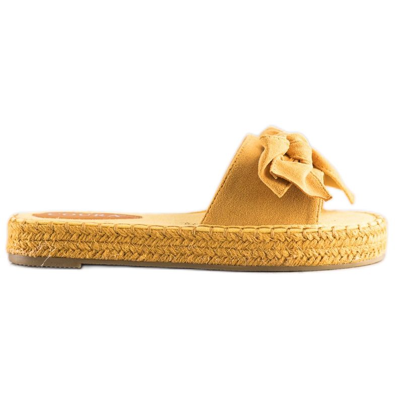 Coura Pantofole Espadrillas Con Fiocco giallo