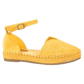 Coura Espadrillas Gialle Con Fibbia giallo