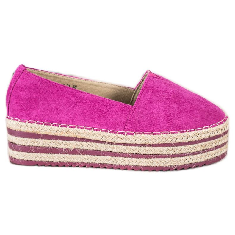 Mannika Espadrillas su piattaforma alta rosa