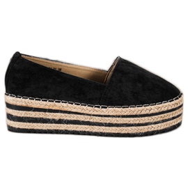 Mannika Espadrillas su piattaforma alta nero