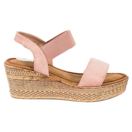 Queentina Sandali in camoscio chiaro rosa