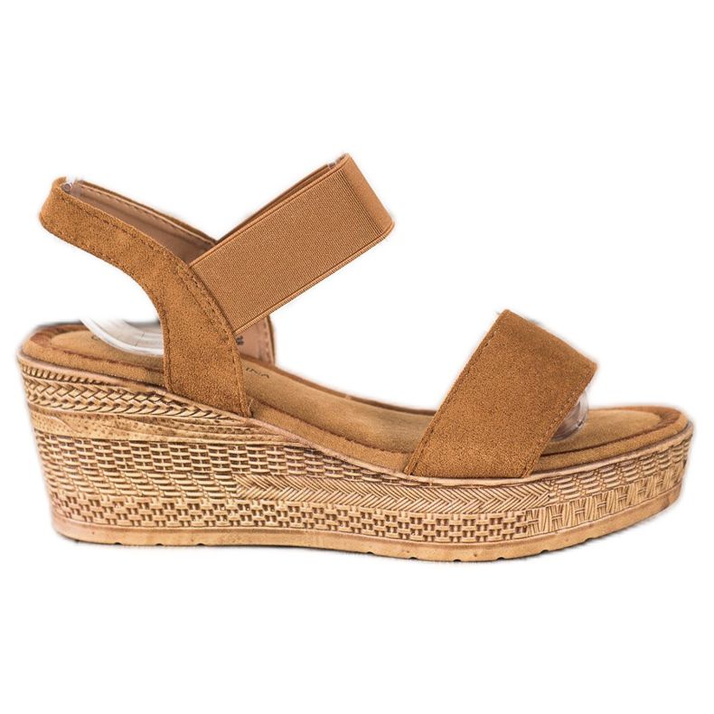 Queentina Sandali in camoscio chiaro marrone