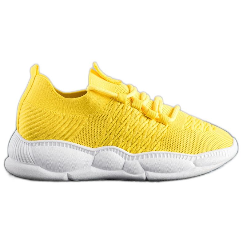 SHELOVET Scarpe da ginnastica classiche in tessuto giallo