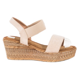 Queentina Sandali in camoscio chiaro beige