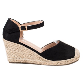 Cm Paris Espadrillas nere sulla zeppa nero