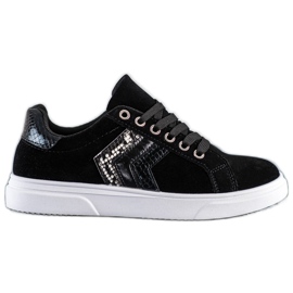 SHELOVET Sneakers in pelle scamosciata nero