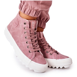 Sneakers da donna Big Star High Warm Pink EE274113 rosa