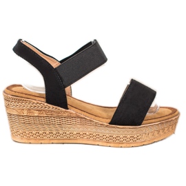 Queentina Sandali in camoscio chiaro nero