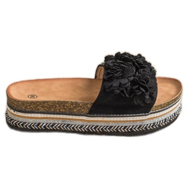SHELOVET Pantofole Sulla Piattaforma Con Ornamento nero