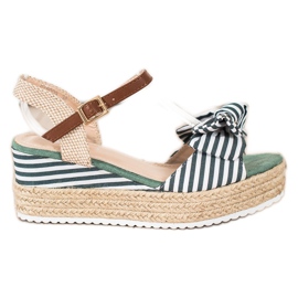 Sweet Shoes Sandali Espadrillas Con Righe verde