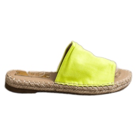 SHELOVET Pantofole classiche in pelle scamosciata giallo