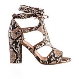 Bestelle Sandali costruiti con un legame beige marrone