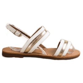 Cm Paris Sandali piatti in ecopelle bianco