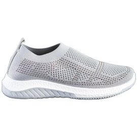 SHELOVET Scarpe da ginnastica senza lacci grigio
