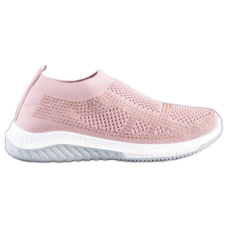 SHELOVET Scarpe da ginnastica senza lacci rosa