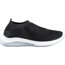 SHELOVET Scarpe da ginnastica senza lacci nero