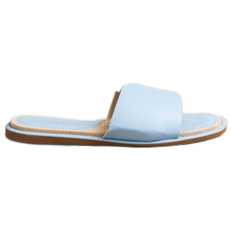 SHELOVET Eleganti pantofole in ecopelle blu