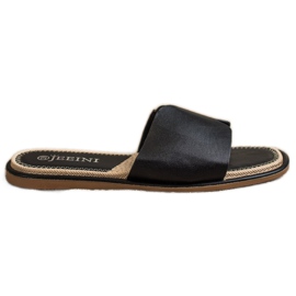 SHELOVET Eleganti pantofole in ecopelle nero