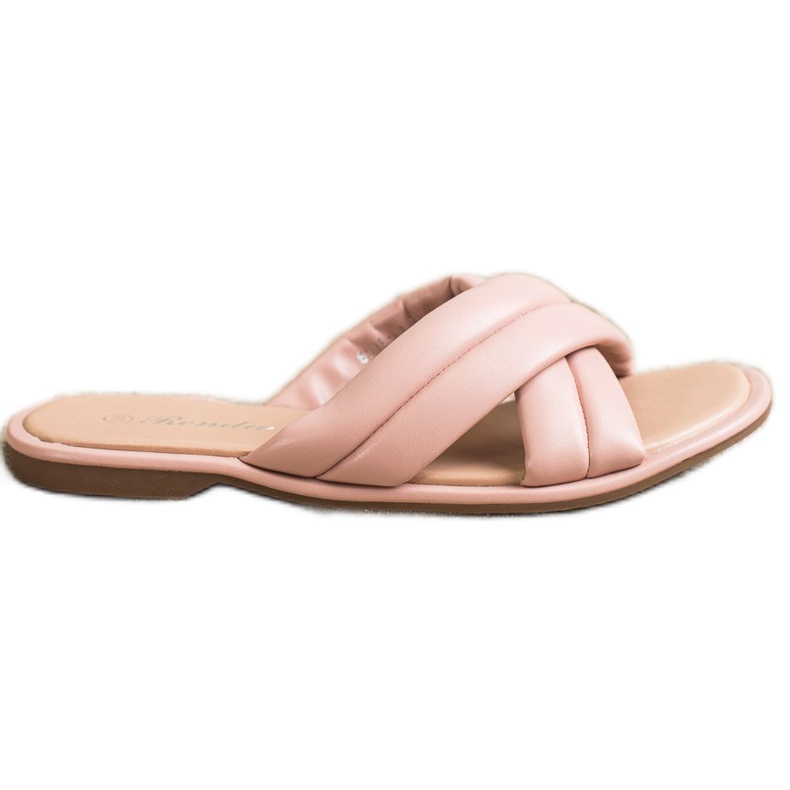 Renda Pantofole in ecopelle alla moda rosa
