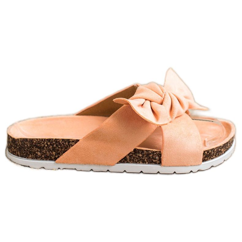 Ideal Shoes Pantofole alla moda arancia