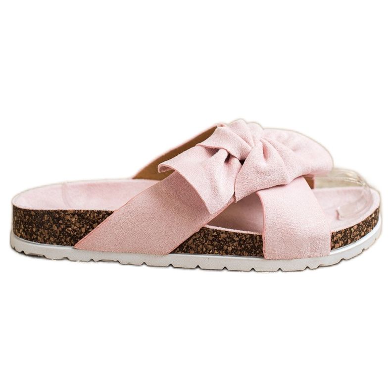 Ideal Shoes Pantofole alla moda rosa