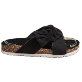 Ideal Shoes Pantofole alla moda nero