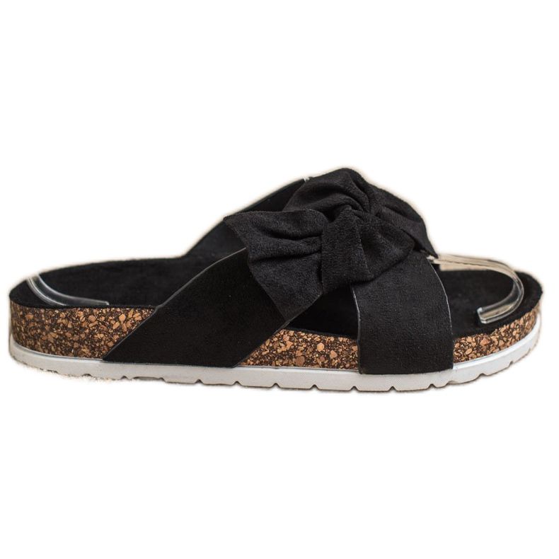 Ideal Shoes Pantofole alla moda nero