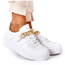 Scarpe Sportive Sneakers Con Catena Bianche One Chance bianco