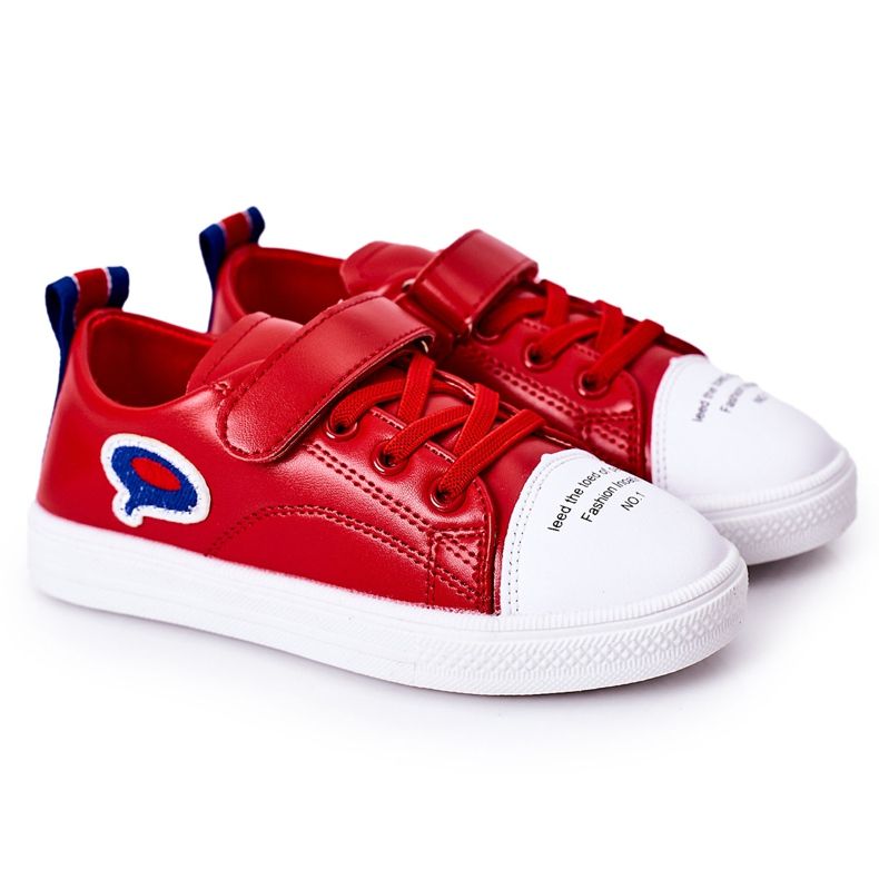 Apawwa Scarpe da ginnastica rosse con velcro per bambini rosso
