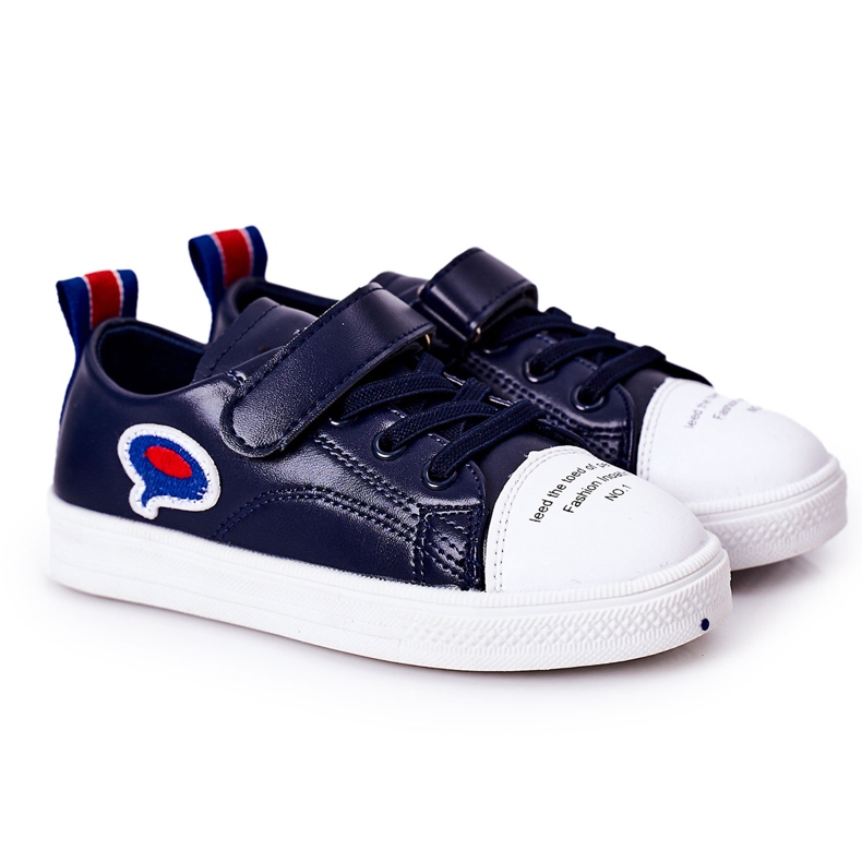 Apawwa Sneakers per bambini in velcro blu navy per bambini