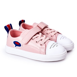 Apawwa Scarpe da ginnastica in velcro rosa per bambini Cartoon