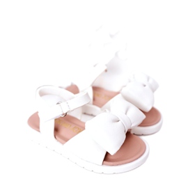 FR1 Sandali per bambini con fiocco bianco Abbie bianca