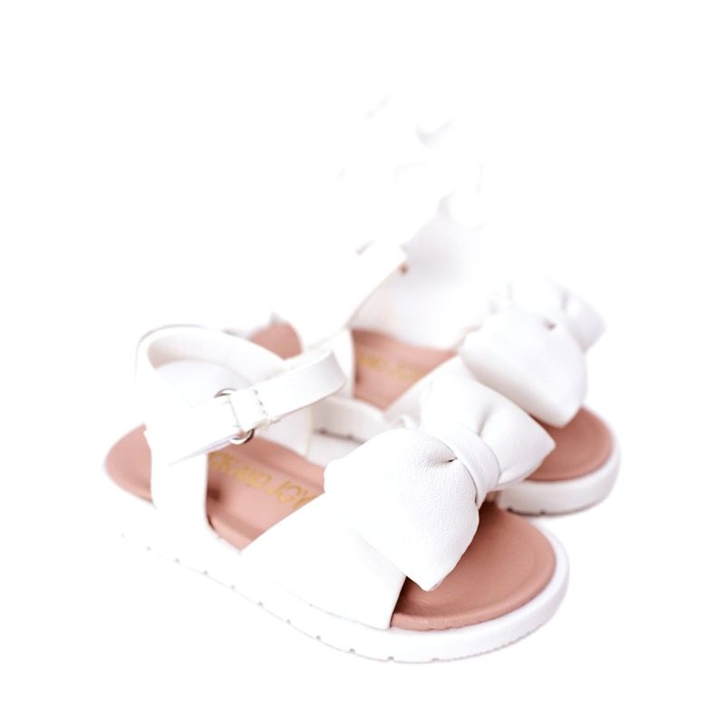 FR1 Sandali per bambini con fiocco bianco Abbie bianca