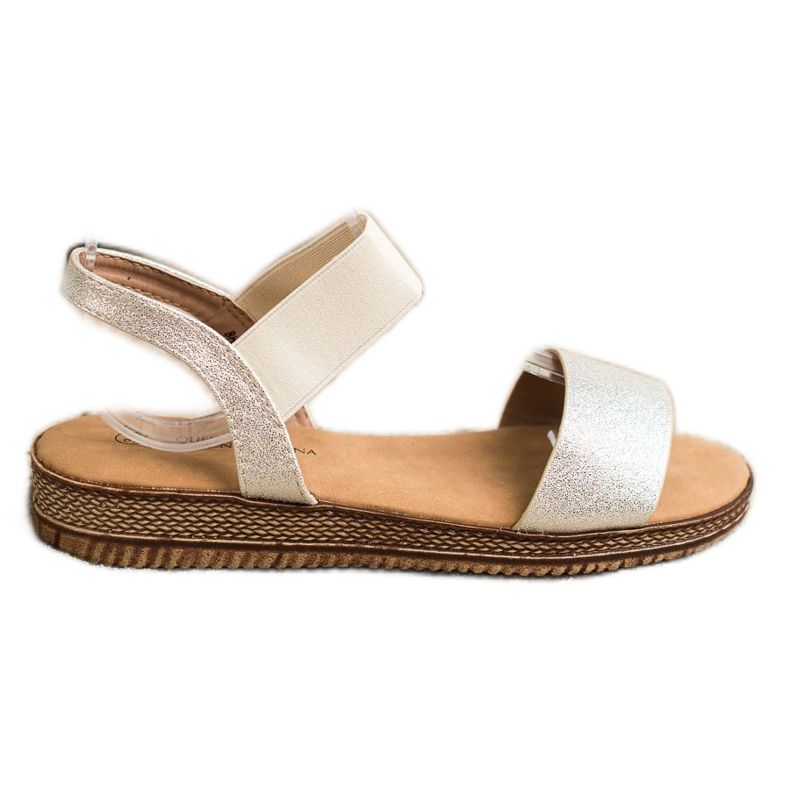 Queentina Sandali Dorati Con Glitter d'oro