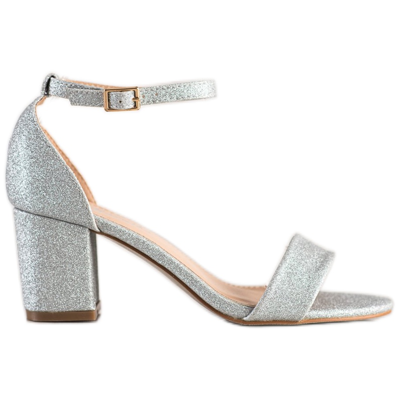 Mannika Sandali Classici Con Glitter d'argento
