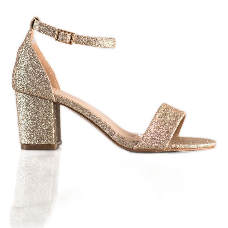 Mannika Sandali Classici Con Glitter d'oro